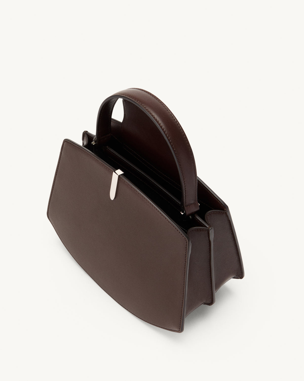 inside view of the Florence 20 handbag in Coffee leather 