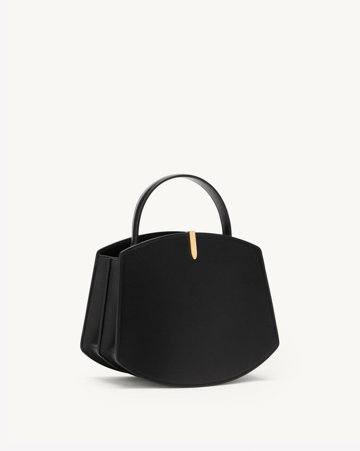 side view of the Florence 25 handbag in Black leather