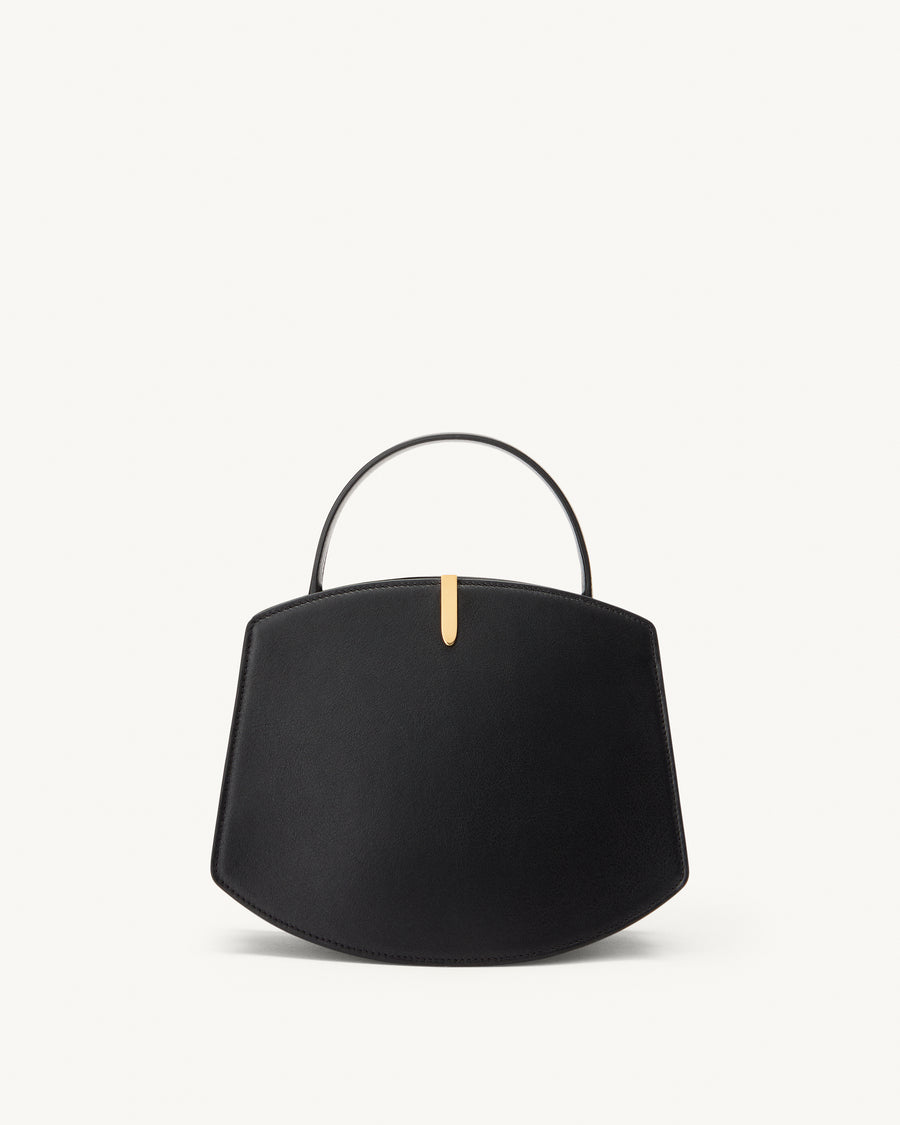 front view of the Florence 20 handbag in Black leather