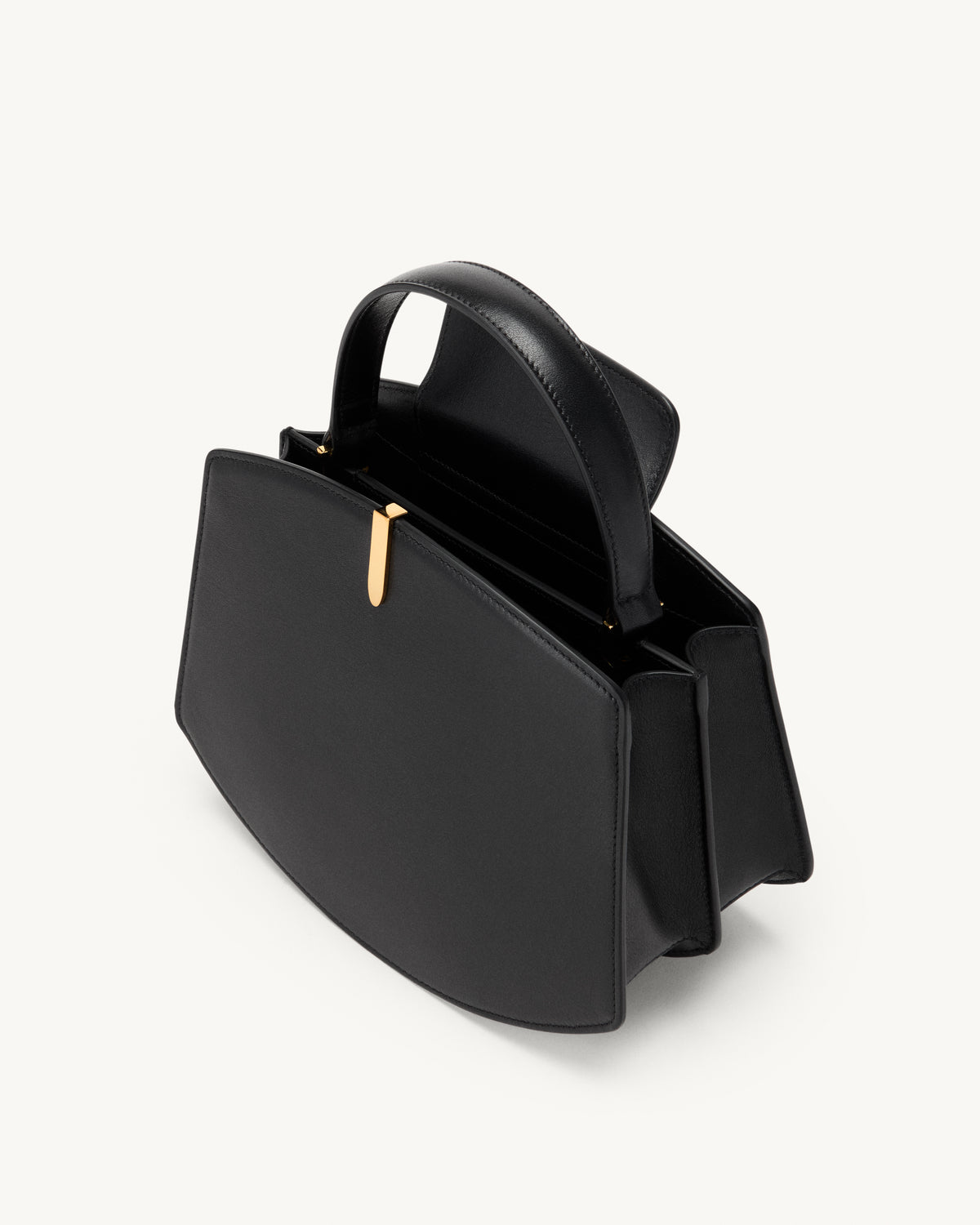inside view of the Florence 20 handbag in Black Leather 