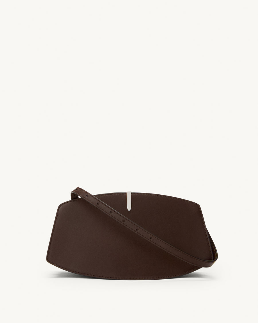 front view of the Florence Shoulder handbag in Coffee Leather