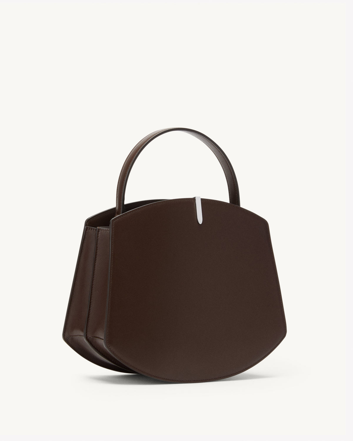 side view of the Florence 25 handbag in Coffee leather 