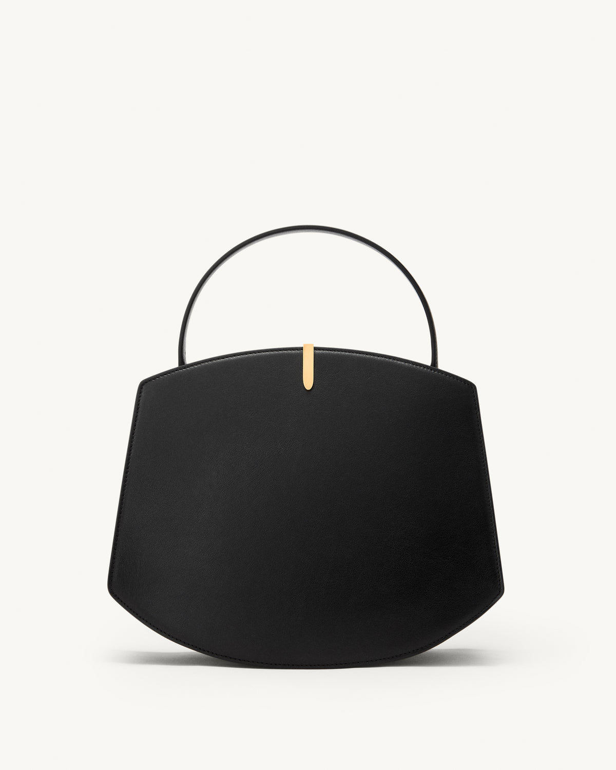 front view of the Florence 25 handbag in Black leather 