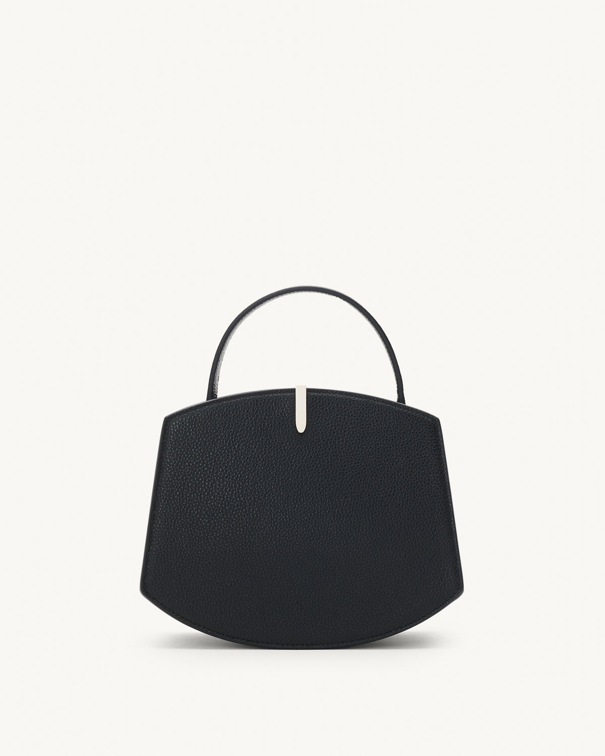 Front view of the Florence 20 Handbag in Black Grained Leather 