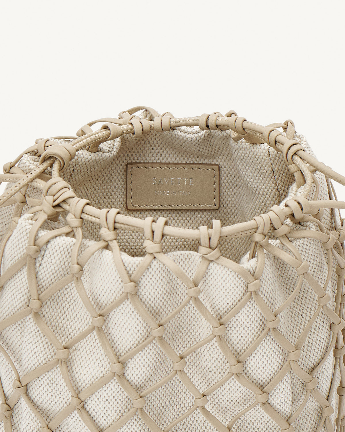 Macrame Pouch in Canvas