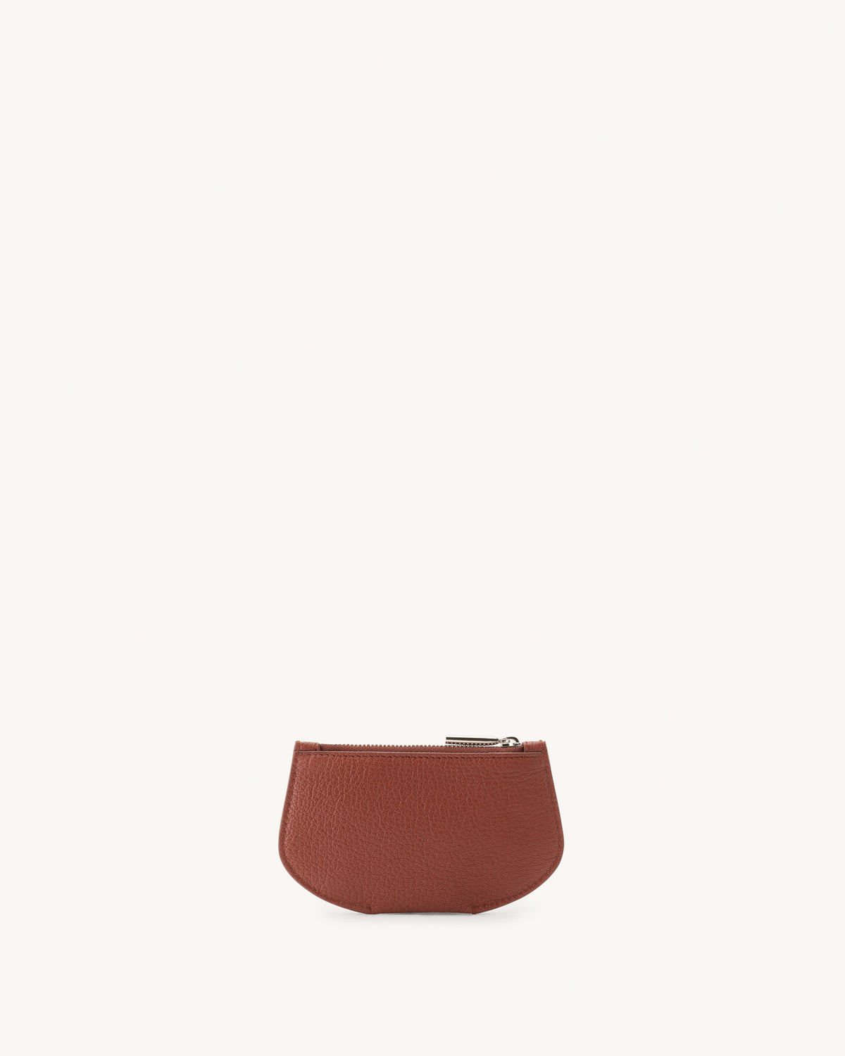 Back view of the Zip Card Case in Maple Chevre
